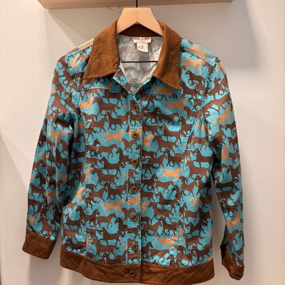 Toffee Apple Horse Print Western Cowgirl Jacket- size Small